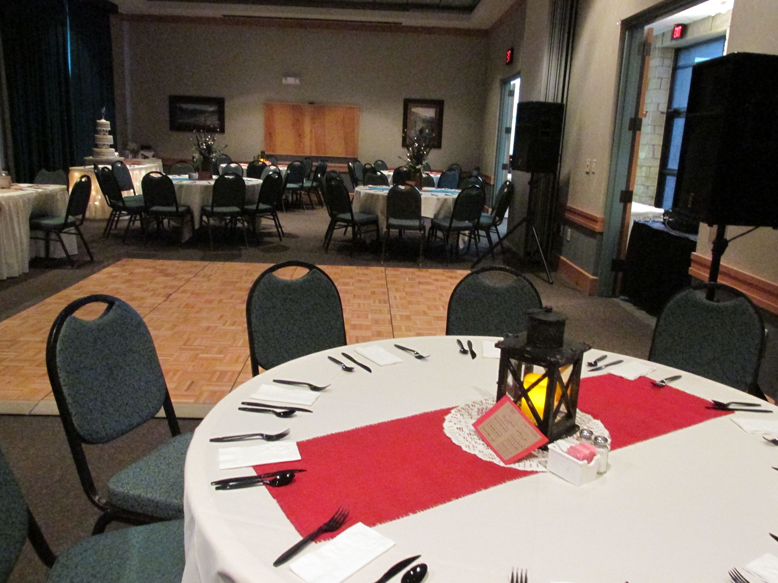 Chisholm suite reception with dance floor